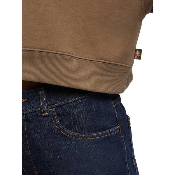Dickies Oakport Cropped Tröja Med Huva Brun L Kvinna