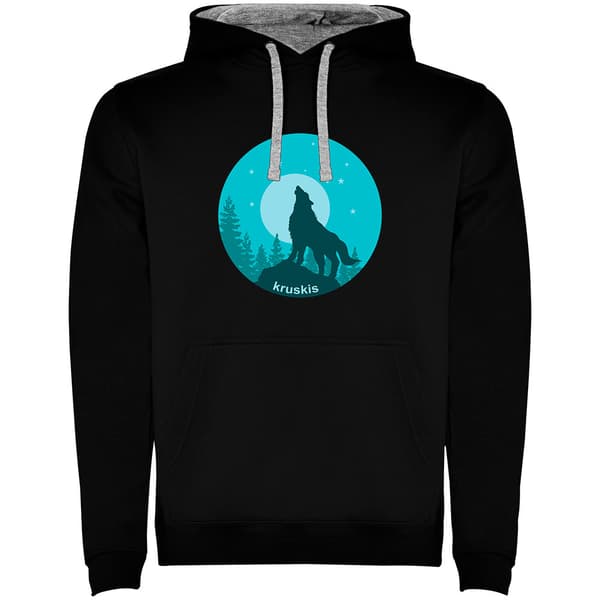 Kruskis Wolf Night Huvtröja Svart 3XL Man