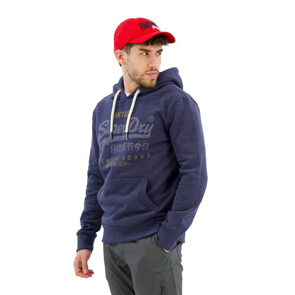 Superdry Classic Vl Heritage Tröja Med Huva Blå S Man