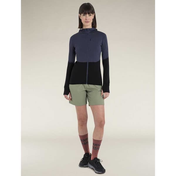 Icebreaker Merino 200 Realfleece Descender Kokovetoketjullinen Collegepaita Harmaa M Nainen