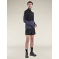 Miniatyrbillede 1 af 2: Icebreaker Merino 200 Realfleece Descender Halv Lynlås Sweatshirt Sort S Mand