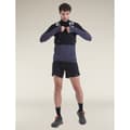 Miniatyrbillede 2 af 2: Icebreaker Merino 200 Realfleece Descender Halv Lynlås Sweatshirt Sort S Mand