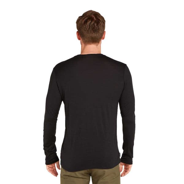 Icebreaker Merino 150 Tech Lite Bear Lift Pitkähihainen T-paita Musta S Mies