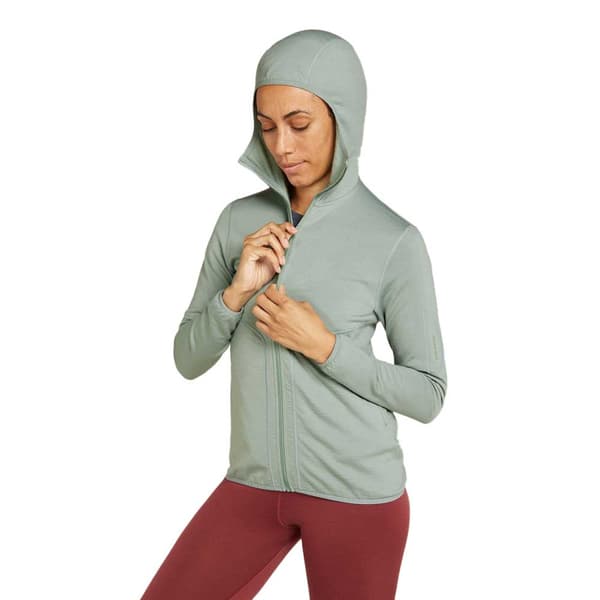 Icebreaker Merino 560 Realfleece Elemental Ii Sweatshirt Med Dragkedja Grönt L Kvinna