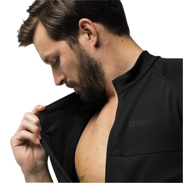 Jack Wolfskin Morobbia Fz T-shirt Med Korte ærmer Sort L Mand