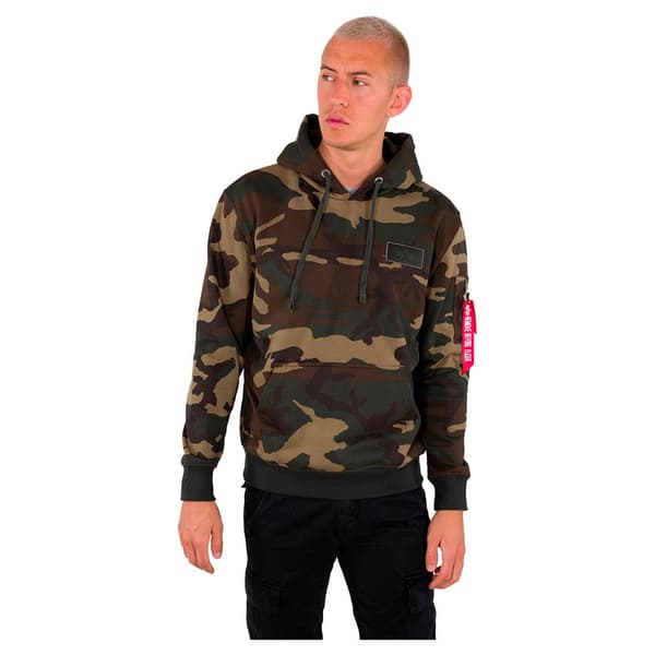Alpha Industries Back Print Camo Huvtröja Grönt,Brun 2XL Man