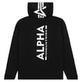 Miniatyrbild 2 av 2: Alpha Industries Back Print Tröja Med Huva Svart 14 Years Pojke
