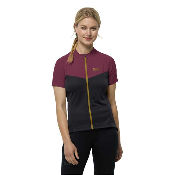 Jack Wolfskin Morobbia Fz T-shirt Med Korte ærmer Lilla XL Kvinde