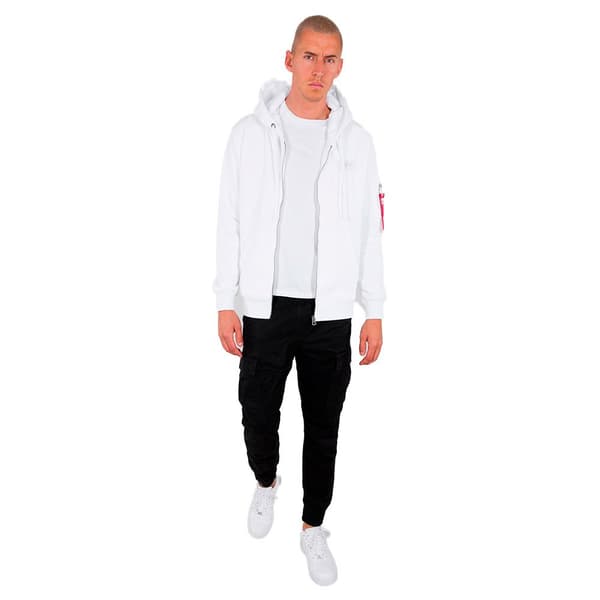 Alpha Industries Back Print Kokovetoketjullinen Collegepaita Valkoinen 2XL Mies