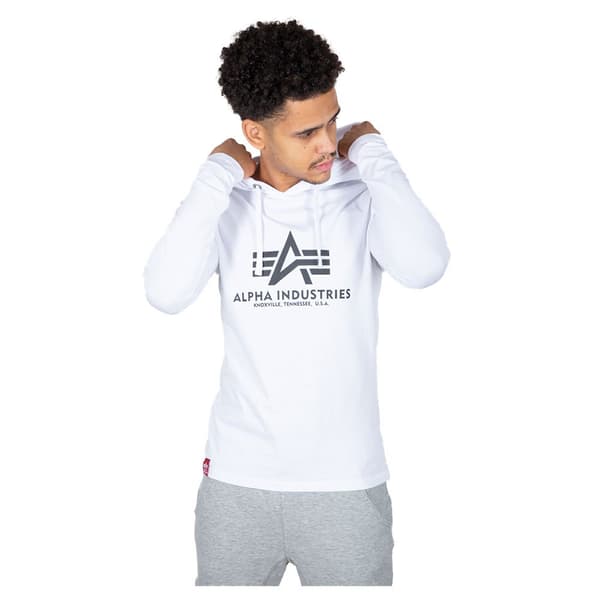 Alpha Industries Basic Huvtröja Vit 2XL Man