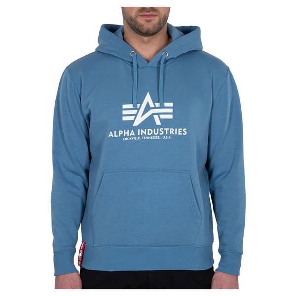 Alpha Industries Basic Huvtröja Blå M Man