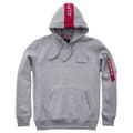 Miniatyrbillede 3 af 4: Alpha Industries Red Stripe Hættetrøje Grå M Mand