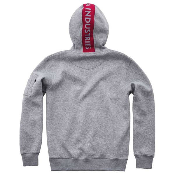 Alpha Industries Red Stripe Hættetrøje Grå M Mand