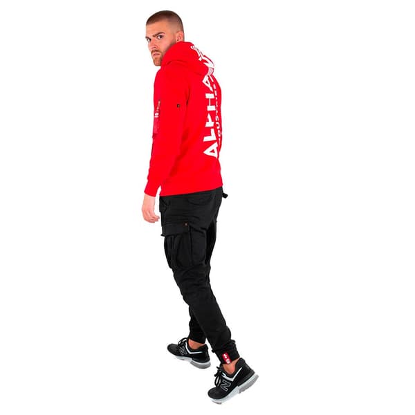 Alpha Industries Back Print Hættetrøje Rød 3XL Mand