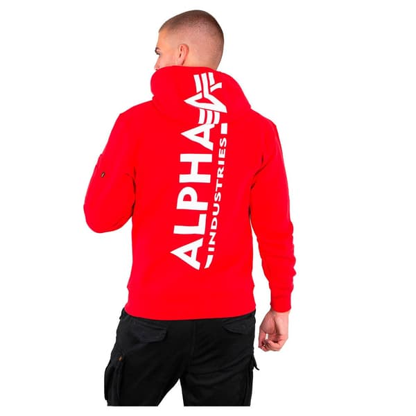 Alpha Industries Back Print Hættetrøje Rød 3XL Mand