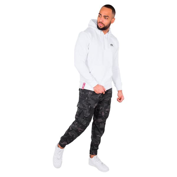Alpha Industries Basic Small Logo Huvtröja Vit L Man