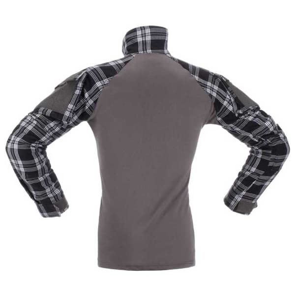 Invadergear Flannel Combat T-shirt Med Lange ærmer Grå XS Mand