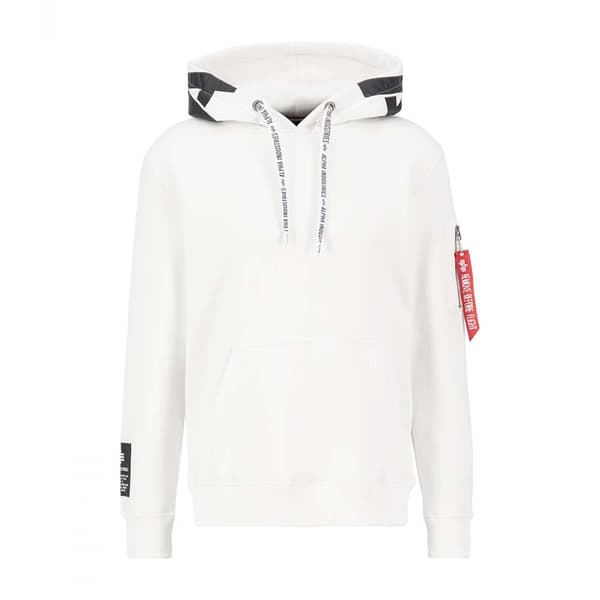 Alpha Industries Alpha Tröja Med Huva Vit S Man