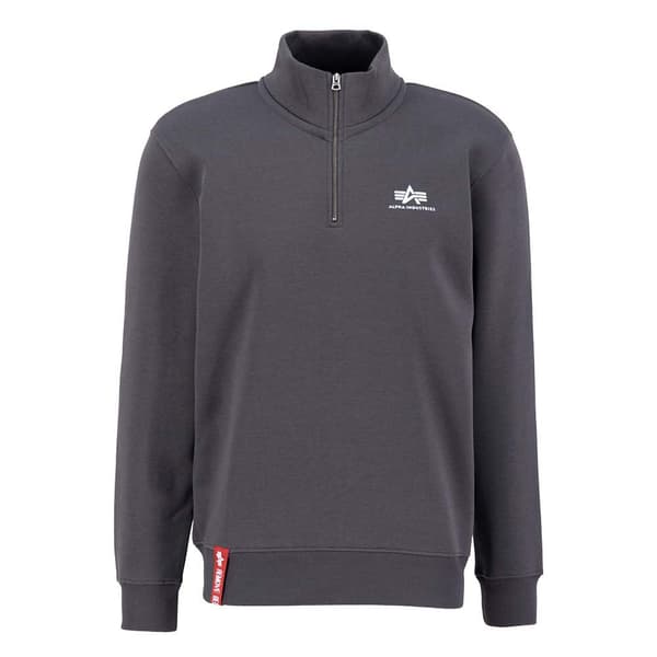 Alpha Industries 108308 Halv Lynlås Sweatshirt Grå S Mand