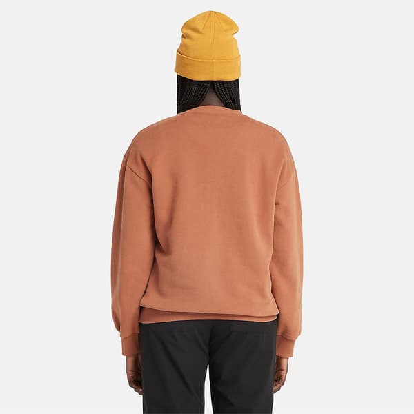 Timberland Logo Texture Tröja Orange M Kvinna