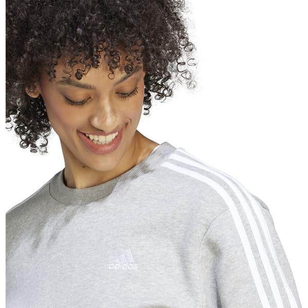 Adidas 3 Stripes Fl Huppari Harmaa L Nainen
