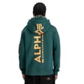 Miniatyrbild 1 av 2: Alpha Industries Back Print Tröja Med Huva Grönt 2XL Man