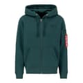 Miniatyrbild 3 av 4: Alpha Industries Back Print Sweatshirt Med Dragkedja Grönt M Man