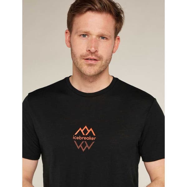 Icebreaker Merino 150 Tech Lite Iii Logo Reflections Lyhythihainen T-paita Musta XL Mies