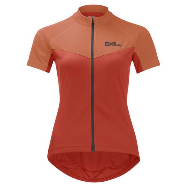 Jack Wolfskin Morobbia Fz T-shirt Med Korte ærmer Rød M Kvinde