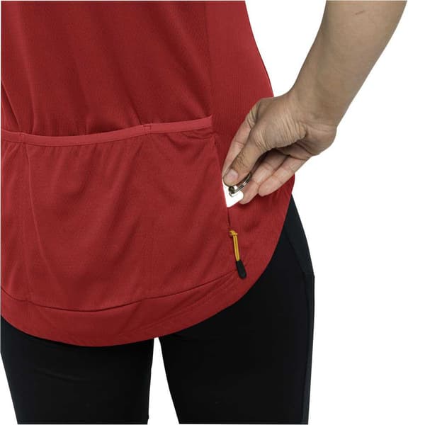 Jack Wolfskin Morobbia Fz T-shirt Med Korte ærmer Rød M Kvinde