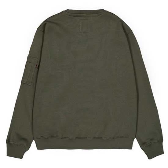 Alpha Industries Satin Logo Tröja Grönt 3XL Man