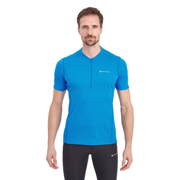 Montane Dart Nano Halv Dragkedja Kortärmad T-shirt Blå XS Man