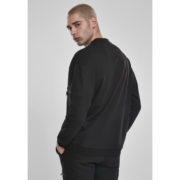Urban Classics Training Terry Crew Sweatshirt Sort S Mand