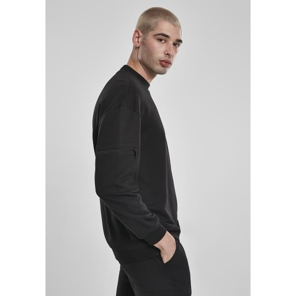 Urban Classics Training Terry Crew Sweatshirt Sort S Mand