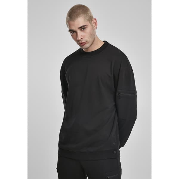 Urban Classics Training Terry Crew Sweatshirt Sort S Mand