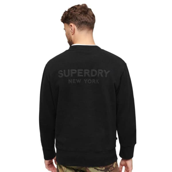 Superdry Luxury Sport Loose Fit Sweatshirt Sort L Mand