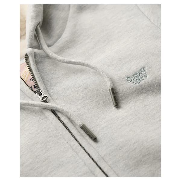 Superdry Essential Borg Lined Sweatshirt Med Dragkedja Grå M Kvinna