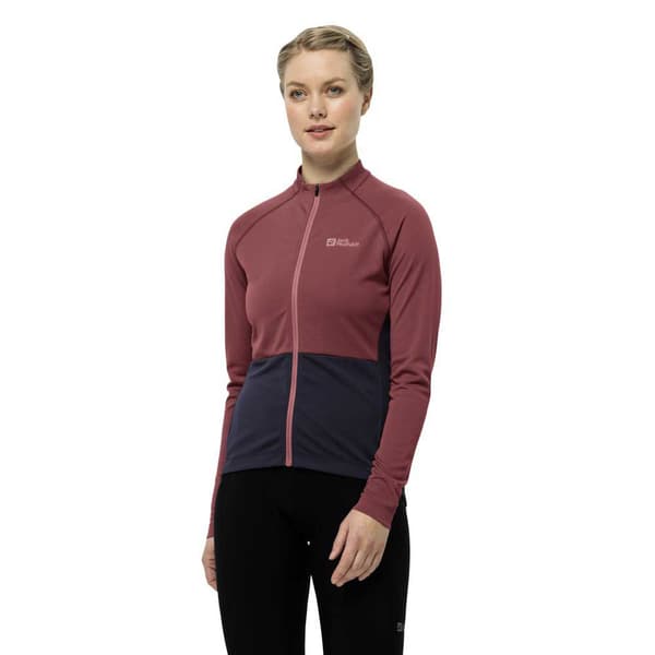 Jack Wolfskin Morobbia Fz T-shirt Med Lång ärm Lila 2XL Kvinna