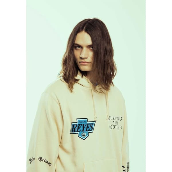 Grimey Causing Panic Vintage Hættetrøje Beige M Mand