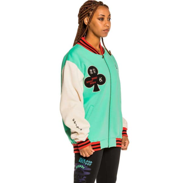 Grimey Destroy All Fear Sweatshirt Med Lynlås Grøn M Mand