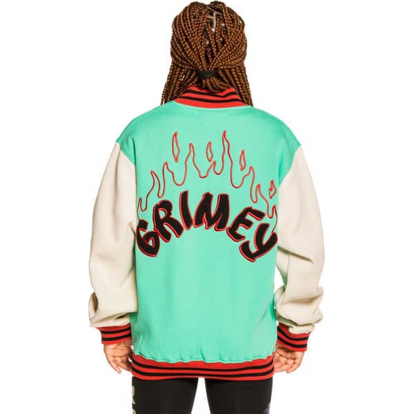 Grimey Destroy All Fear Sweatshirt Med Lynlås Grøn M Mand