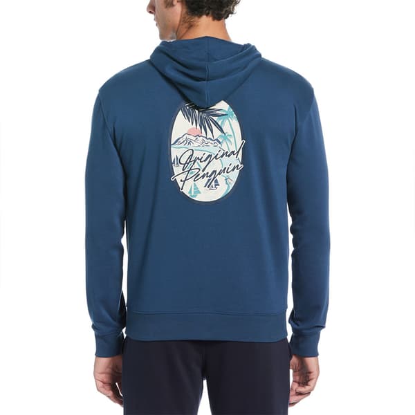 Original Penguin Organic Hd Wish You Were Here Hættetrøje Blå M Mand