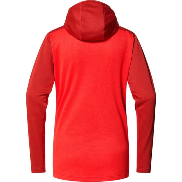 Haglofs Roc Flash Mid Sweatshirt Med Dragkedja Röd S Kvinna