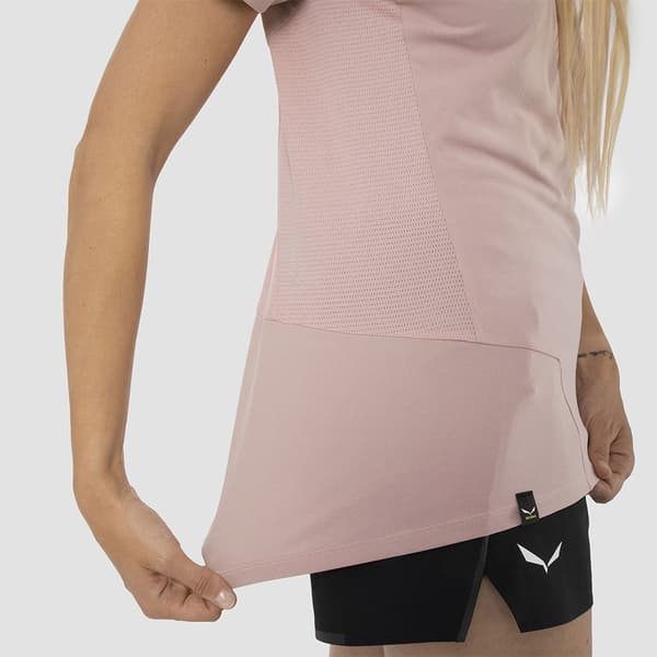 Salewa Pedroc Dry Hyb T-shirt Med Korta ärmar Beige S Kvinna