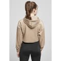 Miniatyrbillede 3 af 7: Urban Classics Cropped Velvet Oversized Big Hættetrøje Beige 2XL Kvinde
