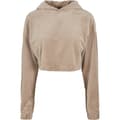 Miniatyrbillede 5 af 7: Urban Classics Cropped Velvet Oversized Big Hættetrøje Beige 2XL Kvinde