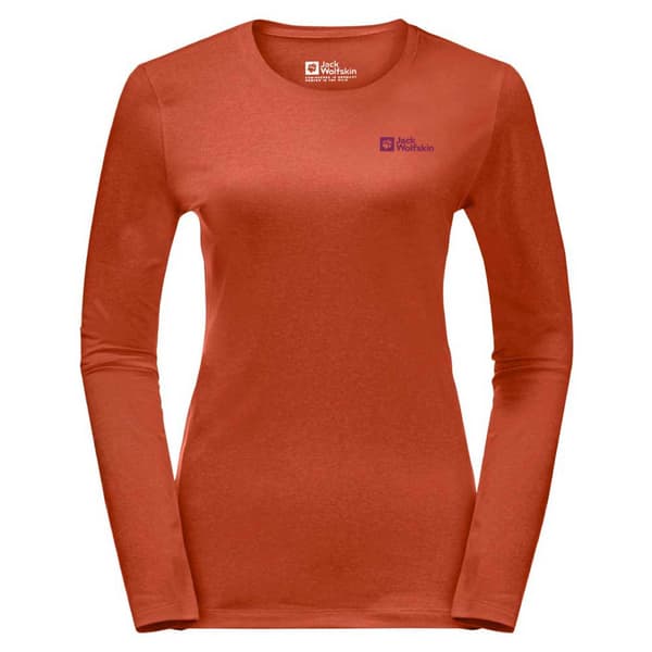 Jack Wolfskin Sky Thermal T-shirt Med Lange ærmer Orange S Kvinde