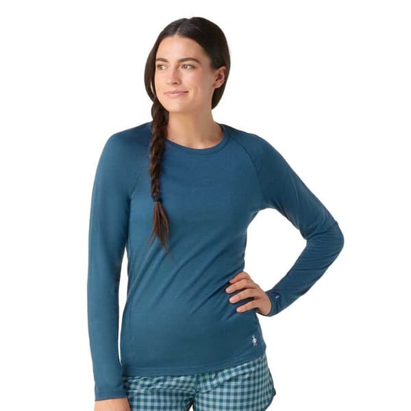 Smartwool Classic All-season Merino T-shirt Med Lång ärm Blå XS Kvinna