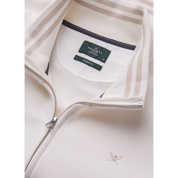 Hackett Heritage Sweatshirt Med Dragkedja Vit M Man