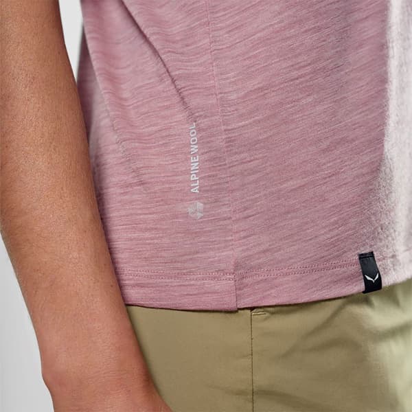 Salewa Eagle Minilogo Am T-shirt Rosa L Kvinde
